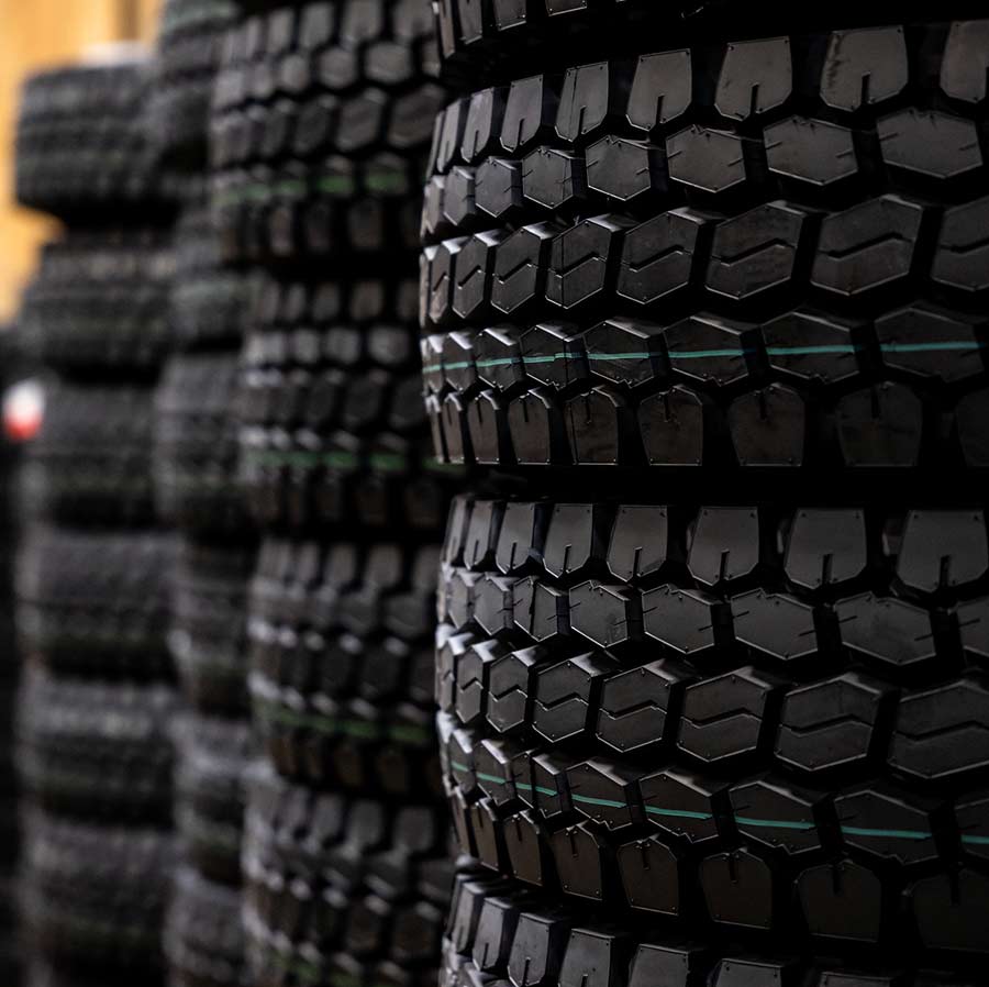Organized tire warehouse